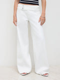 Jeans Vaqueros Bajos Pierna Ancha Botones Multiples